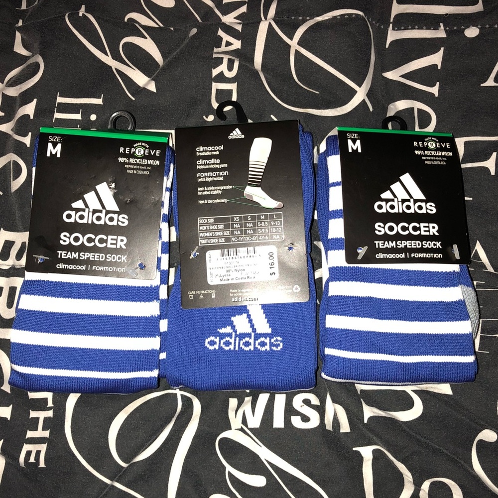 3 Adidas Team Speed Over The Calf Soccer Stocks